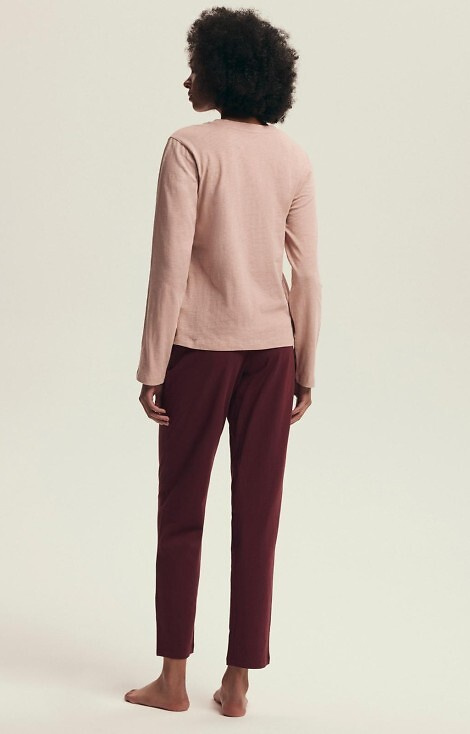 43733 Dorla Piżama damska Henderson orchid – bawełna, dł. rękaw i spodnie