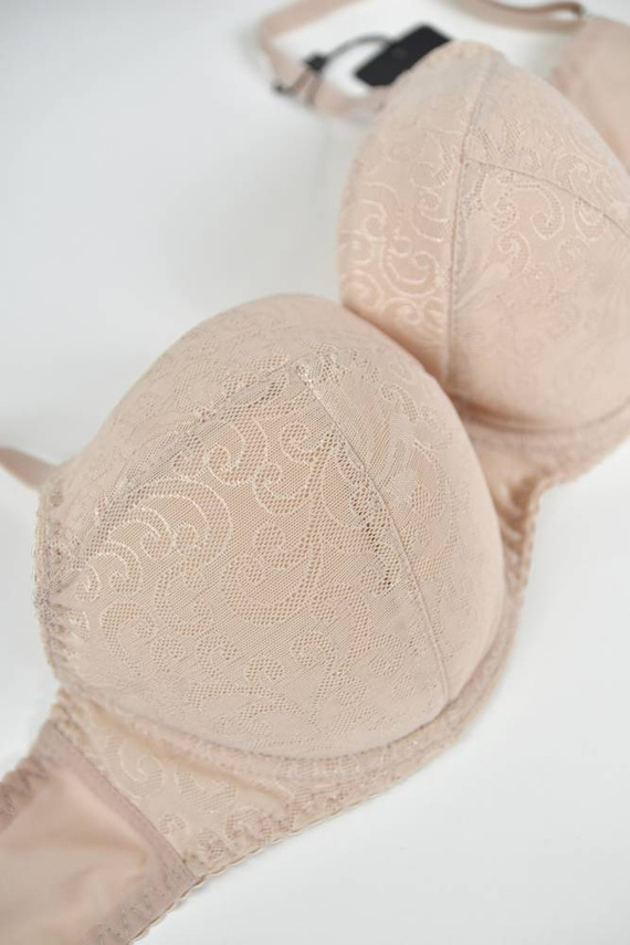 01099 Mila Biustonosz usztywniany full cup Mediolano beżowy