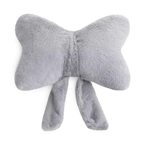 Eurofirany Wiosna 135 – poduszka dekoracyjna 37x10x30 kokarda srebrny