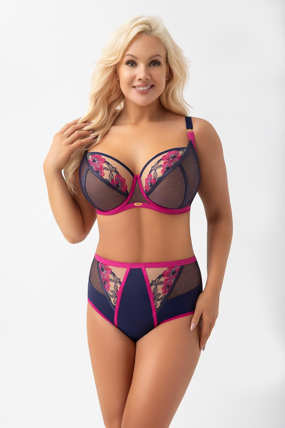 Gorsenia G022 Savina Biustonosz Soft duży biust haft mocne uniesienie