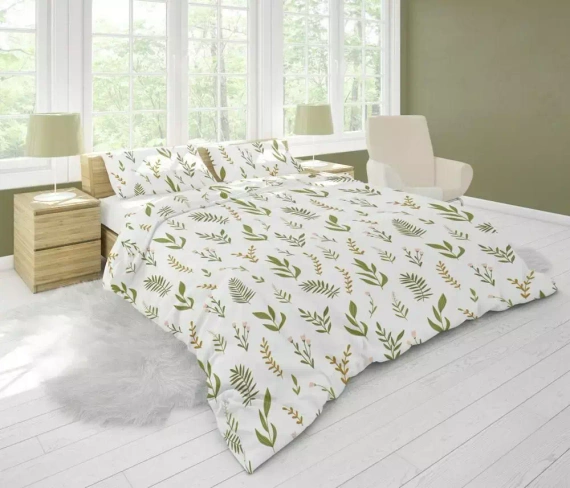 Harmony 2 Pościel z mikrofibry liście Faro zielony