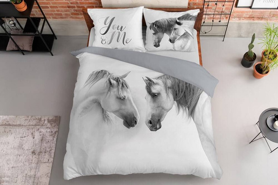 3819 A Pościel bawełniana młodzieżowa koń kucyk horse Holland Natura 2 Detexpol  