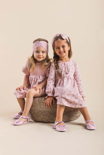 188167 Sukienka bawełniana "Nela" Nicol - różowy