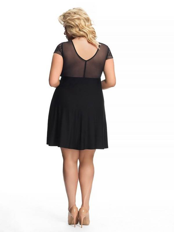 K 669 Nisa Koszula damska Gorsenia -czarny