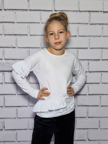 Laura bluzka z długim rękawem Bambarillo biały