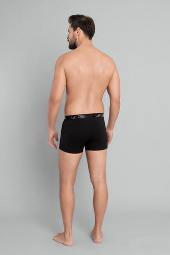 Fluo bokserki męskie Italian Fashion - czarny/fluo pomarańcz