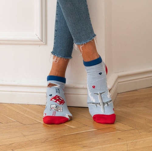 035 Zakostki Męskie Asymetryczne More - błękitny 011