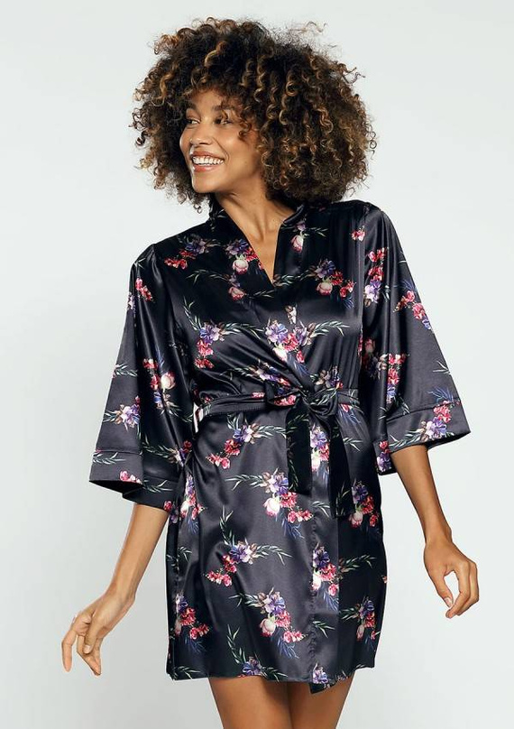 DK-P Flowers Podomka damska DKaren - granatowy 009