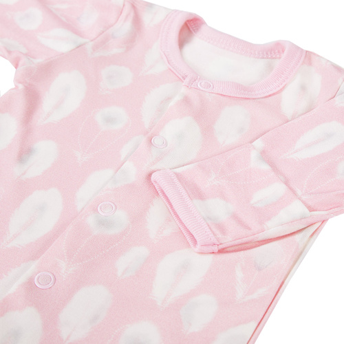 Bamboo Rozpinane Body z długim rękawem Ewa Klucze- niebieski