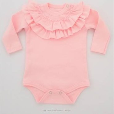 Cała Ja Body z długim rękawem Bambarillo różowy