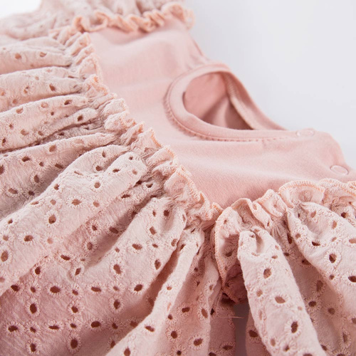 Daisy Sukienka z krótkim rękawem Eevi - jasny róż