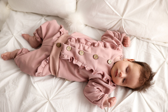 11195BGR "Girl Blush" Dres niemowlęcy Makoma różowy