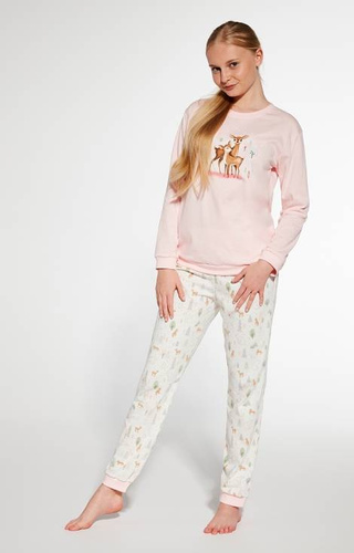 977/164, 978/164 Fall Piżama dziewczęca Cornette - różowy