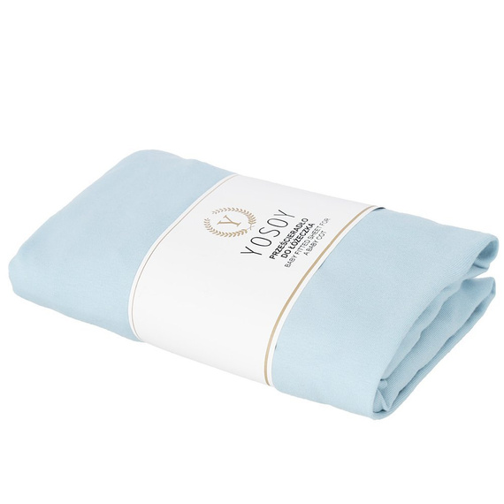 Prześcieradło z gumką do łóżeczka, kołyski Yosoy niebieskie