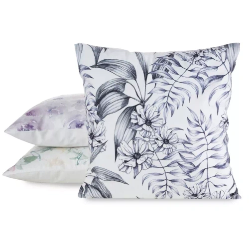 Poszewka 45x45 Mink 30 Eurofirany welur kwiaty dekoracyjna