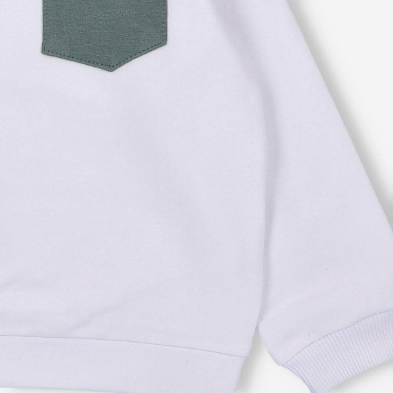 BOB-0004/086 Chłopięca bluza dresowa By o Baby biały