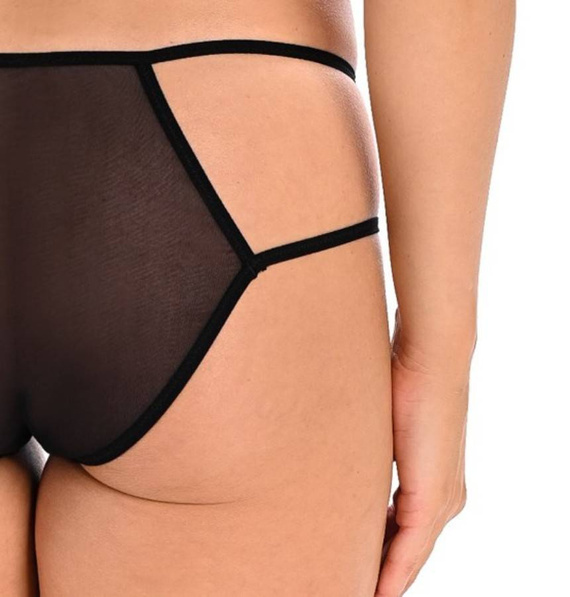 3139 Kelly Figi damskie z paseczkami Teyli - czarny