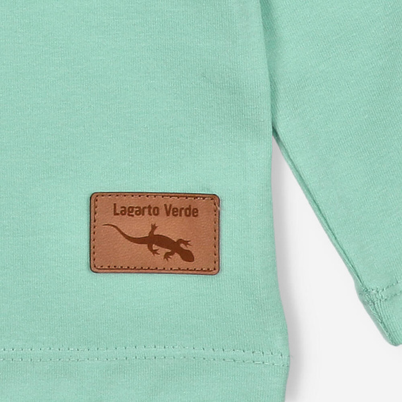 KAR-1006/PIS Bluzka chłopięca z długim rękawem Lagarto Verde pistacjowy