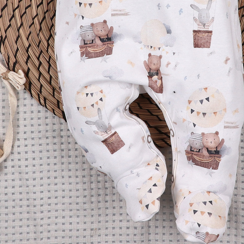 ABN-5658 Nini Śpiochy Niemowlęce 100% Bawełna Organiczna Balloon Friends– Polska Produkcja