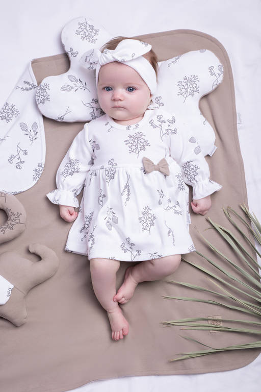 183065 Opaska z węzełkiem "Gaja" Nicol - kremowy