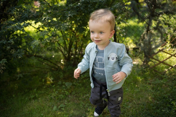 Bluza zapinana na zamek "Little Car" Pinokio - mięta