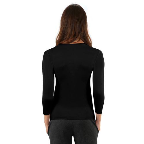 Luisa Bluzka damska długi rękaw Sesto Senzo czarny