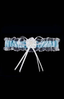 PW 18 Madryt Podwiązka ślubna Julimex błękitny-biały