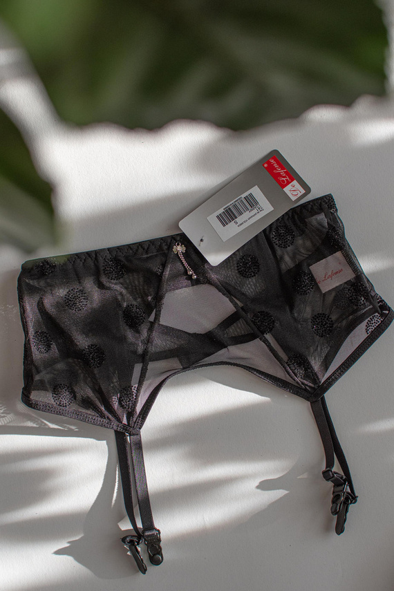 741 Yolanda Pas do pończoch De Lafense- czarny