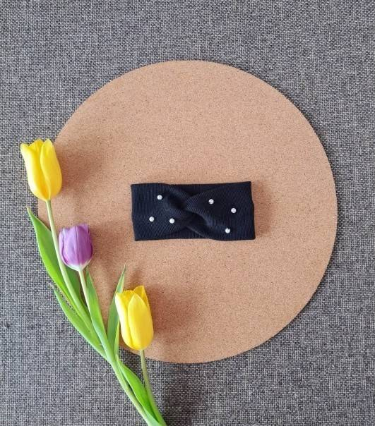 16DC Opaska dla dziewczynki Marija - czarny