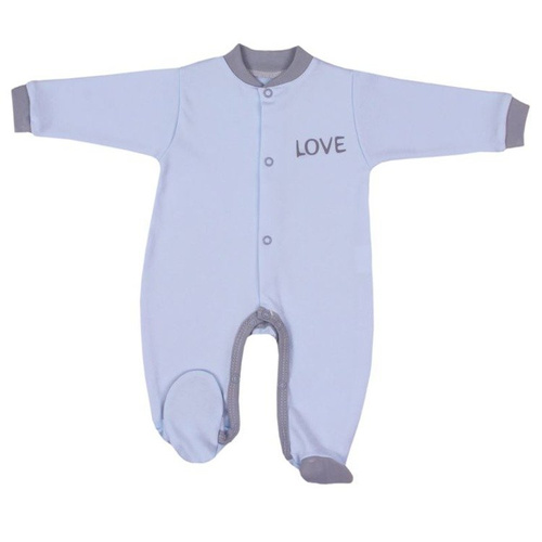 Pajac bawełniany "LOVE" Terjan - żółty 