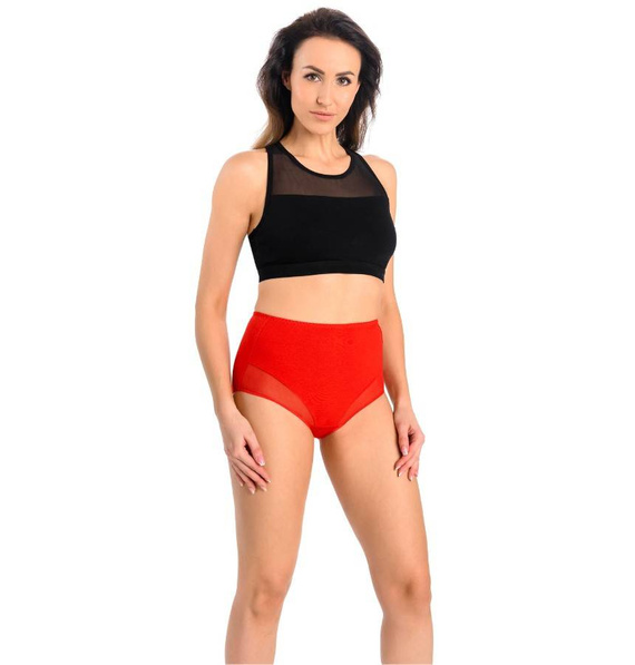 1123-3 Filly 3-Pak Figi z wysokim stanem Teyli -  czarny/jeans/czerwony