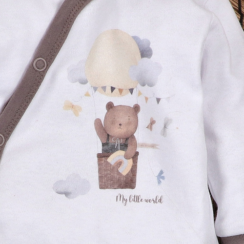 ABN-5652 Bawełniane body kopertowe Balloon Friends Nini organic 100% PL produkcja