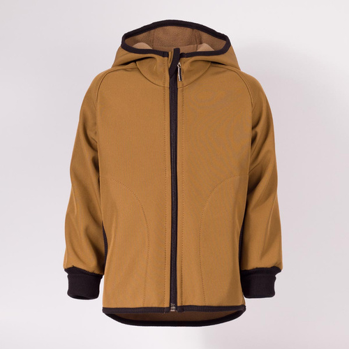 229003 Nicol Kurtka softshell chłopięca polar kaptur odblask- oliwkowa