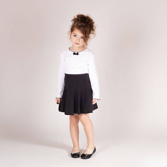 163568 Bluzka z długim rękawem "Magia Świąt" Nicol - czarna kokardka