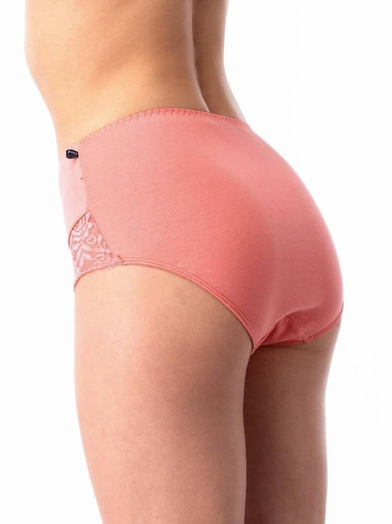 LPF 531  A'2 Figi damskie 2-pak Key koralowy ecru