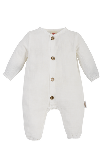 02235BSE "Just Muslin" Pajac muślinowy Makoma ecru