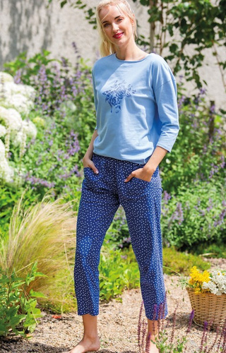 LNS 550 Piżama Damska Key - niebieski 