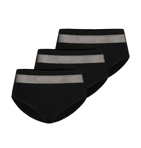 1126-3 Vera Wielopak Figi z wysokim stanem Teyli - czarny