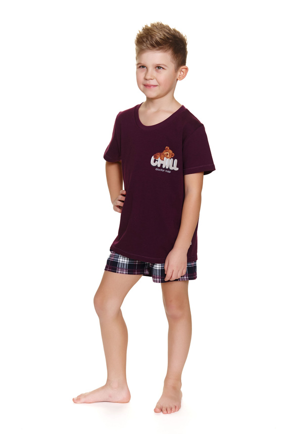 7202 "Chill" Piżama dziecięca Unisex Doctor Nap - burgundy