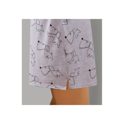 2425/15 Koszula nocna rękaw 3/4 Sesto Senso jasny melanż