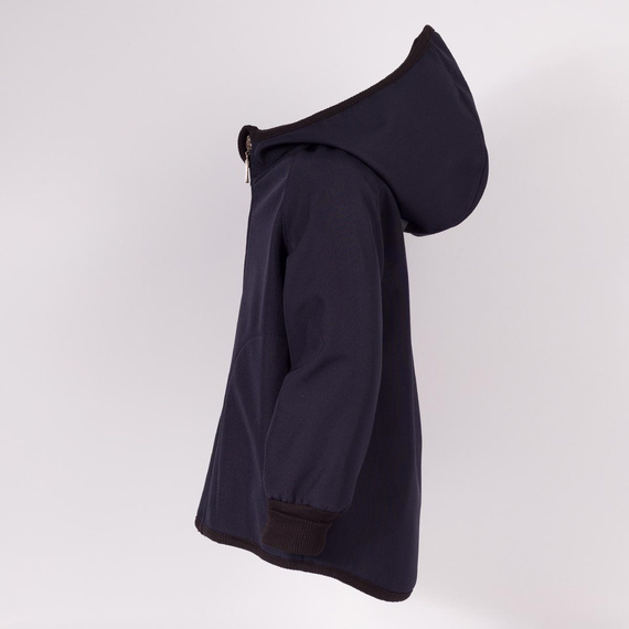 229004 Nicol Kurtka softshell chłopięca polar kaptur odblask- granatowa