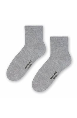 ART.130 Natural Merino Wool Skarpety damskie Steven szary 004