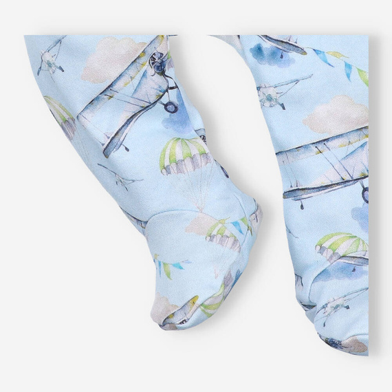 ABN-3997/SAM Samoloty Półśpiochy z bawełny organicznej Nini druk