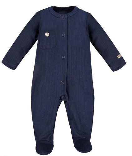 Pajac z kieszonką ze stópkami "Simply Comfy" Ewa Klucze - szary melanż