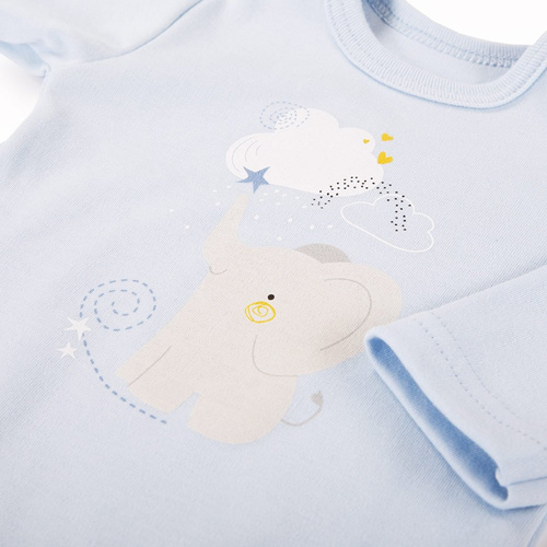 Mellow Body z długim rękawem z nadrukiem Ewa Klucze- niebieski