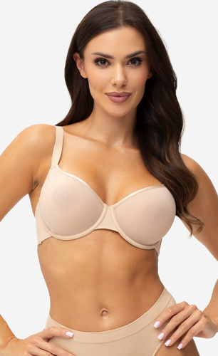 Biustonosz full cup Support Gatta – bezszwowy, oddychający- beżowy