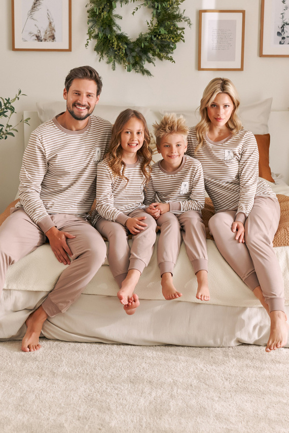 4530 "Bear" Piżama Męska Doctor Nap - beige