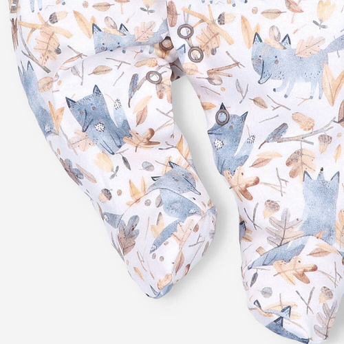 ABN-4502/LIS Skarby Jesieni Pajacyk z bawełny organicznej Nini druk