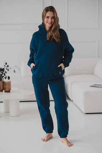 Motherhood bluza do karmienia Milk&Love oversize poseidon