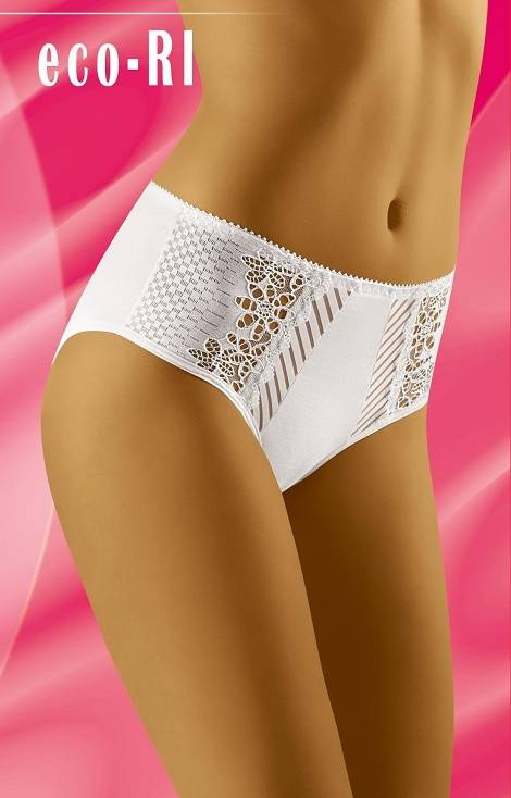 Eco-RI Figi damskie Wol-Bar - biały